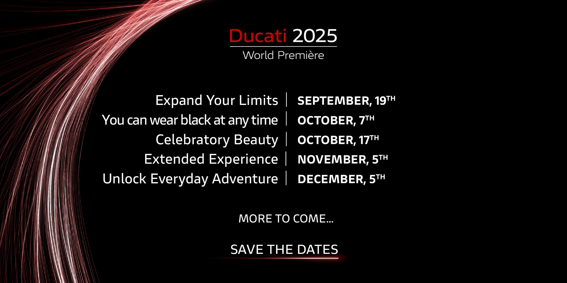 DUCATI WORLD PREMIERE 2025 CALENDAR photo